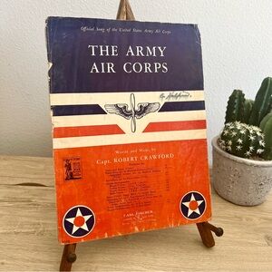 1942 The Army Air Corps Sheet Music Robert Crawford WWII Military Song